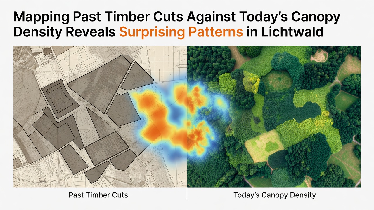 Integrating Historical Logging Data with Current Forest Canopy Analysis Reveals Unexpected Distributions in Lichtwald